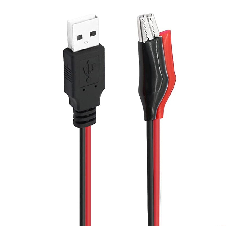 USB-A Male To 2 x Crocodile Clip Power Connection Extension Cable, Length: 0.5m, USB-A Male USB-A Male To 2 x Crocodile Clip Power Connection Extension Cable, Length: 0.5m, USB-A Male